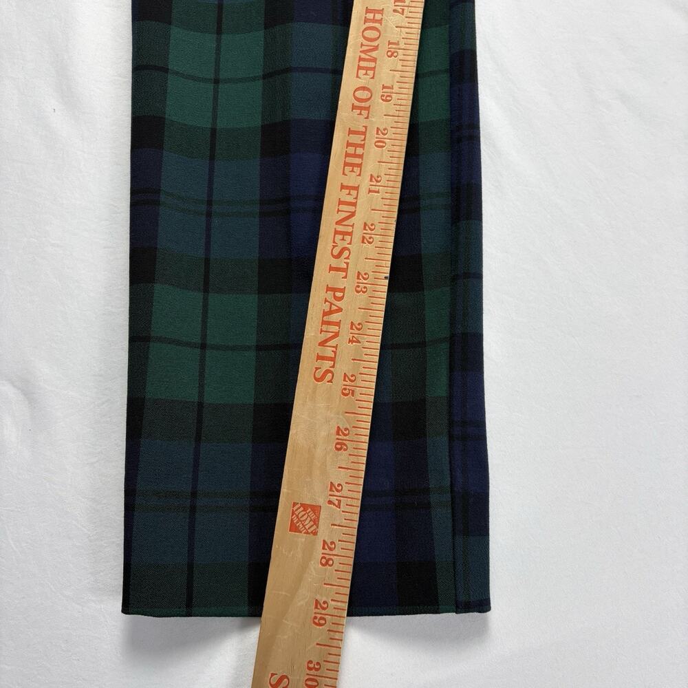 J. Crew Dress Pants Women’s 10 Black Watch Plaid Ruby Full-Length Stretch Tartan - Picture 15 of 16